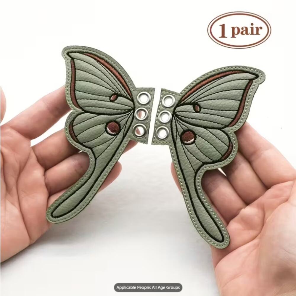 A Set Of Butterfly Shoe Wings Embroidered Sneaker Lace Charms Decorative